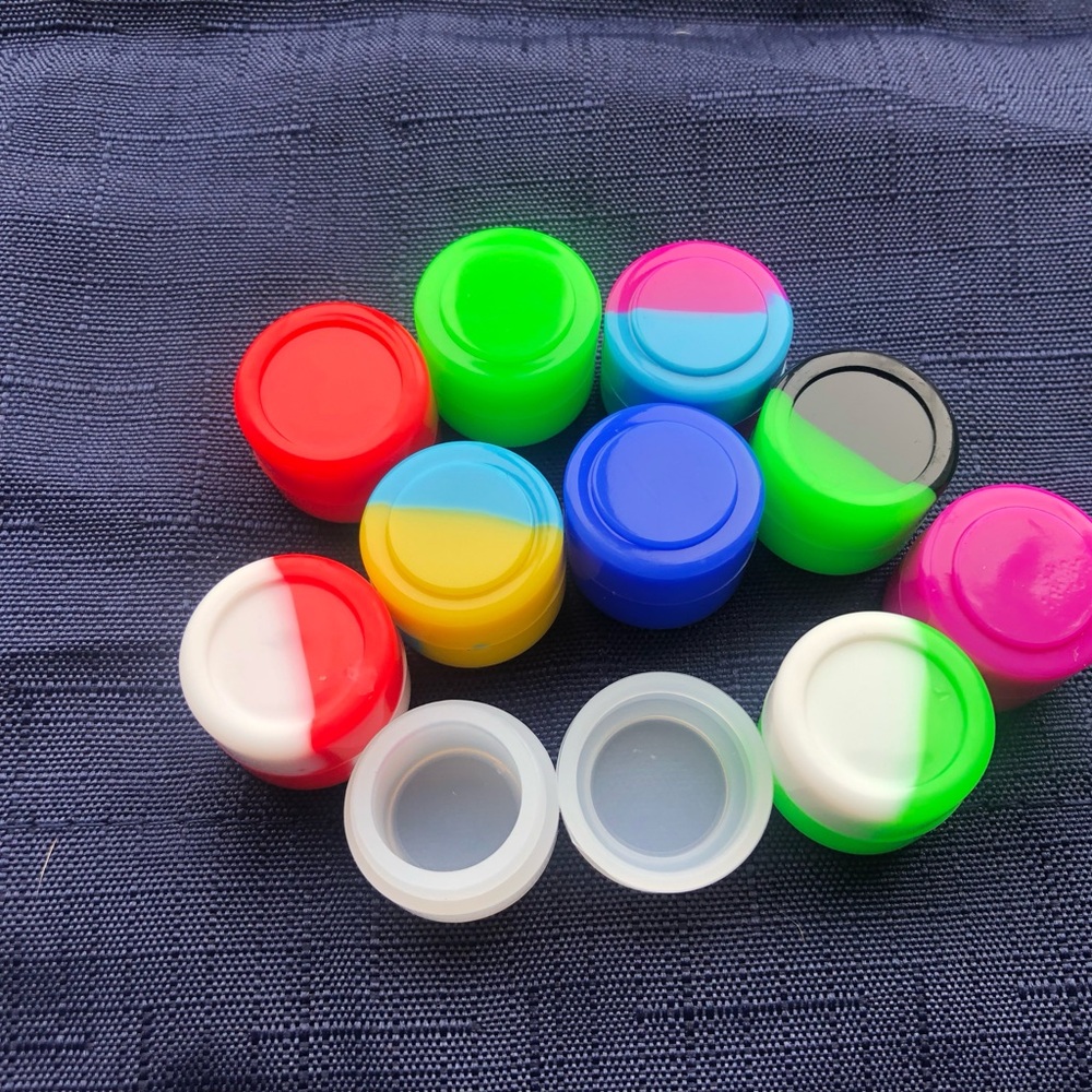 Pack of Ten (10) Colorful Mini Silicone Containers